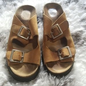 Unbranded chunky heeled sandal made in Spain sz 8
